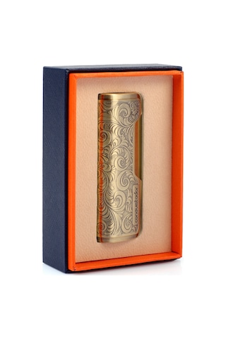 Conquistador Tek Torch Pürmüz Gold İşlemeli Metal Puro Çakmağı Cnq-031