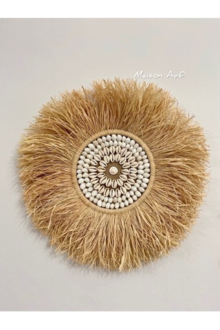 Deniz Kabuklu Rafya Duvar Dekoru M083