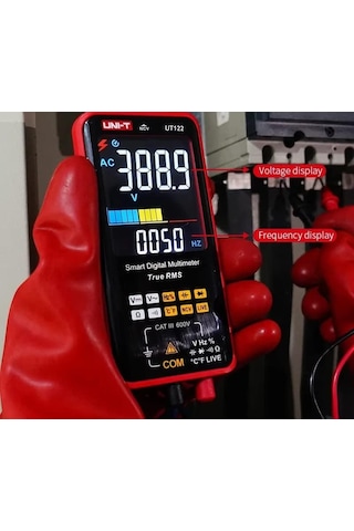 Unı-t Ut122/ut121a/b Smart Digital Multimeter True Rms Voltage Frequency Dual Display Ncv Lıve Auto Range 6199 Count Met