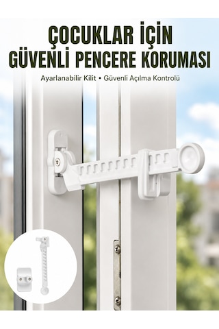 Cam Pencere Açılma Kontrol Kilidi Kolay Montaj 3 Lü Yeni Nesil - Lisinya Çok Renkli
