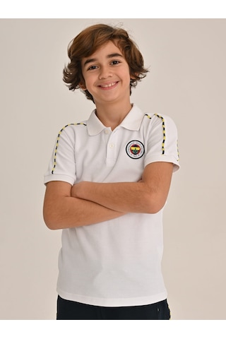 Fenerbahçe Beyaz Tribün Basic Çocuk Polo Tshirt