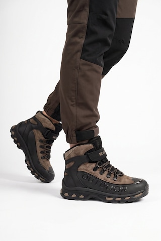 Mc Jamper Siyah-vizon Polarlı Kaymaz Tabanlı Soğuğa Dirençli Unisex Çocuk Outdoor Bot 2115