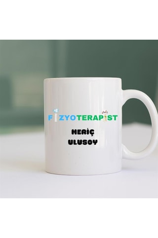 Fizyoterapiste Hediye İsme Özel Kupa Bardak Siyah
