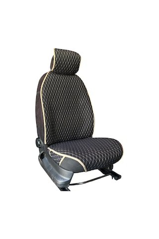 Oto Koltuk Minderi Oto Koltuk Kılıfı 2 Li Set Bej-siyah