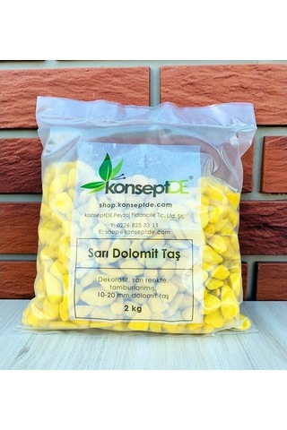 Renkli Dolomit Taş Sarı 2Kg