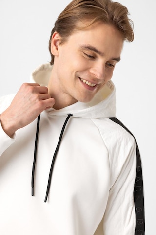 Backandbond Regular Fit Kapüşonlu Sweatshirt Beyaz