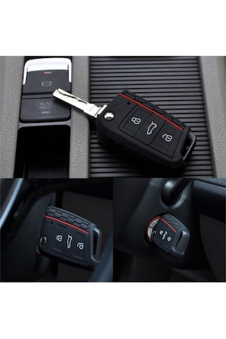 Volkswagen Seat Skoda Polo Tiguan Golf 7 Silikon Anahtar Kabı  Üründür