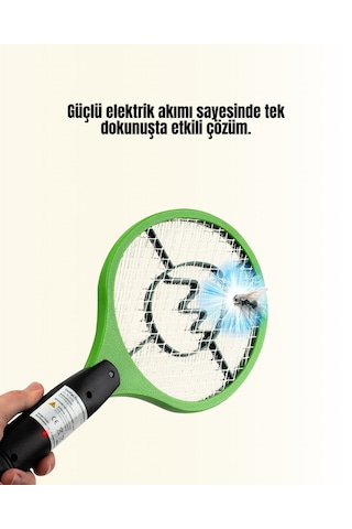 Elektrikli - 770 - Sinek Raketi Yüksek Voltajlı, Güvenli - Glblseme - Ve Tnabilir