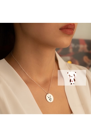 Dkmn Gümüş Kişiye Özel Resimli 925 Ayar Gümüş Kolye