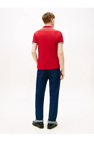 Tommy Hilfiger Cuff Interest Slım F, Xld Kırmızı Erkek Polo Yaka T-shirt