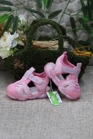 Vicco 321.b24y.211 Monrovia Pembe Rahat Esnek Işıklı Kız Çocuk Sandalet 001