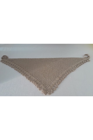 Sema Aksesuar El Örgüsü Bandana,fular Açık Kum Rengi