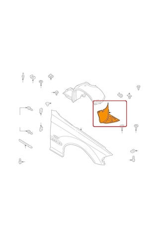 Bmw E46 Sedan Ön Çamurluk Davlumbazı Uç Sağ 1997-2006 51718193812