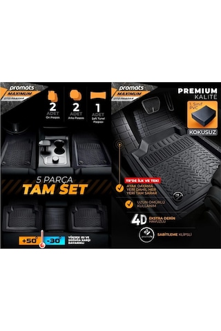 Promats 4d Havuzlu Paspas Maximum 5 Parça Bej