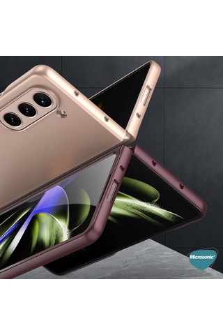 Microsonic Samsung Galaxy Uyumlu Z Fold 5 Kılıf Shape Hard Cover Koyu Yeşil