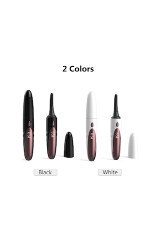 Shineyee Ayarlanabilir Isılı Elektrikli Kirpik Maşası, Silikon Fırça, Ekranlı, Temizleme Fırçası Ve Çift Taraflı Kirpik Fırçası Dahil