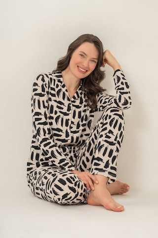 Pierre Cardin Kadın Krem Gömlek Pijama Takımı Pc9301-s-v1 Pc9301-s-v1