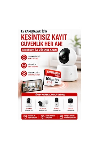 100gb Hafıza Kartı Ev Araç Güvenlik Kamerası Uyumlu Telefon Tablet Micro Sd Class10