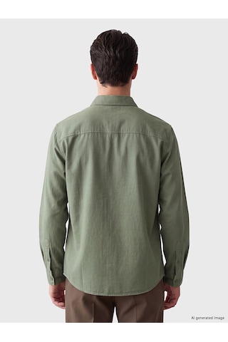 Lcw Eco Haki Regular Fit Erkek Gömlek Ceket
