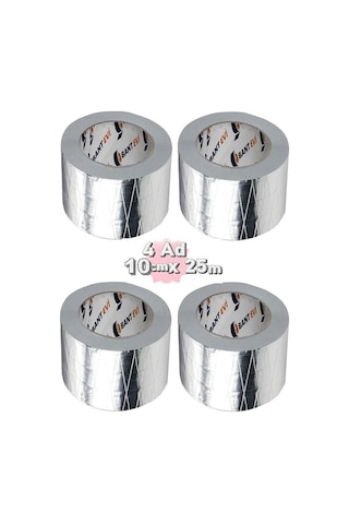 Bantevi Takviyeli Alüminyum Folyo Bant 10 CM x 25 M 4 Adet