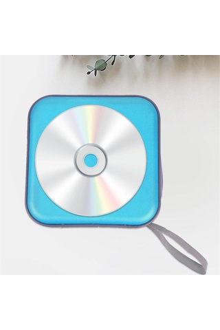 Suntek Cd Kutusu Dvd Saklama Taşıma Çantası Medya Açık Mavi