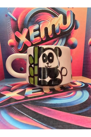 El Yapımı Panda İşlemeli Kupa Diğer