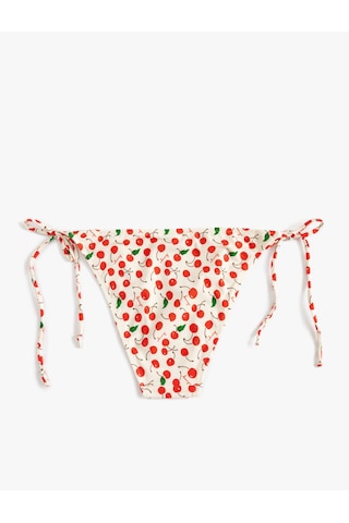 Koton İpli Bikini Altı Meyve Baskılı Astarlı Kırmızı Desenli 4sak00183mm Kırmızı