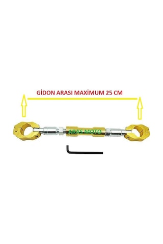 Motosiklet Gidon Barı Ayarlanabilir Dengeleyici Ara Bar Sarı Renk