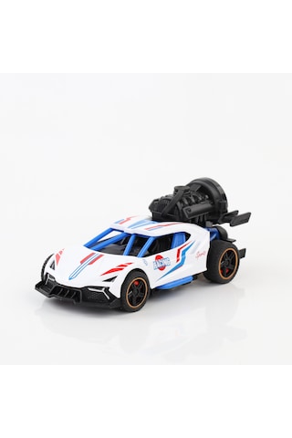 Metal Duman Çıkartan Sesli Işıklı Çek Bırak Buggy Araba Beyaz