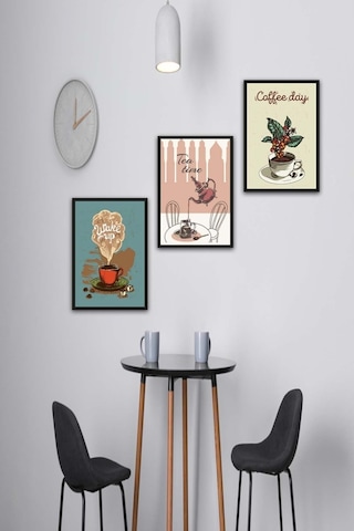 No77decor 3 Parça Mutfak Ve Cafe'ler Için Mdf Tablo Seti