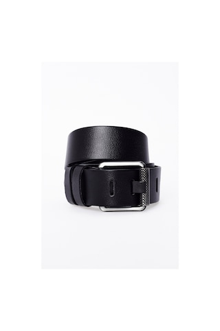 Erkek %100 Hakiki Deri Siyahaçma Borulu 4,5 Cm Kot Kemeri Siyah