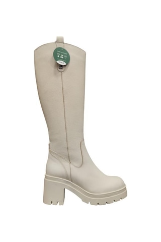 Venüs 2351307k Kalın Platform Topuk Deri Günlük Kadın Çizme Bej