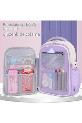 Yeni Ortaokul Lise Kız Minimalist Okul Çantası Büyük Kapasiteli Buzdolabı Kapısı Çocuk Omuzları Kırmızı Kırmızı