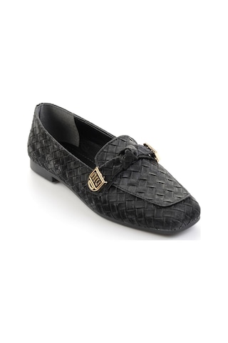 Bambi Siyah Kadın Loafer Ayakkabı K01641022471 Siyah