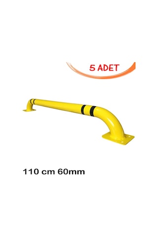 Araç Park Bariyeri Demiri Otopark Ayırıcı Stoperi Lastik Yaslama Demiri 110cm Ø60mm 5 Adet
