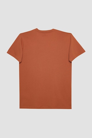 Tudors Erkek Slim Fit Dar Kesim %100 Organik Pamuk Yumuşak Dokulu Basic Tarçın Renk Bisiklet Yaka Tişört-31790-tarçın Tarçın