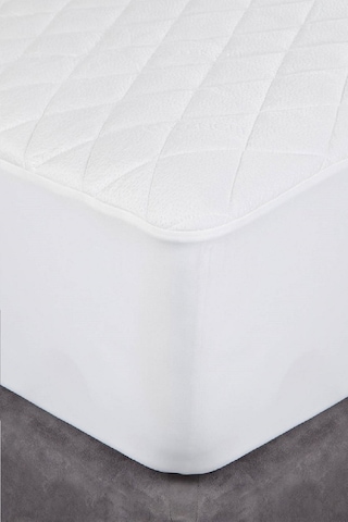 Alla Turca Kapitoneli Sıvı Geçirmez Alez Komple Lastikli 180x200 Beyaz