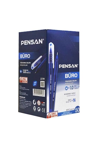Pensan Mavi Tükenmez Kalem Pk 50'li 1.0 MM