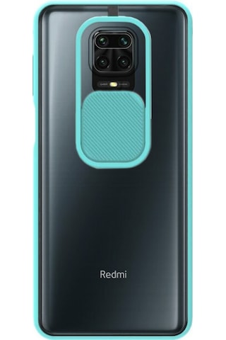 Xiaomi Redmi Note 9 Pro Kapak Lensi Açılır Kapanır Kamera Korumalı Silikon Kılıf