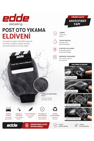 Edde Araba Araç Oto Mikrofiber Oto Yıkama Eldiveni Yıkama Eldiven Post Oto Detailing