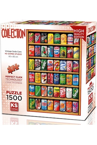 Ks Games 1500 Parça Eski İçecek Kutuları Puzzle - 22042