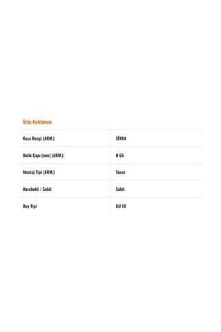 Jh608 S Siyah Kare Sabit Spot