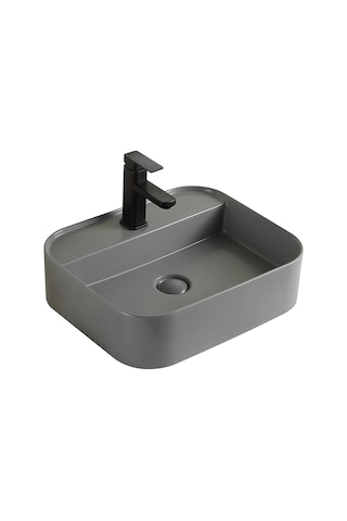 Ey-4720mg Mat Gri Tezgah Üstü Lavabo