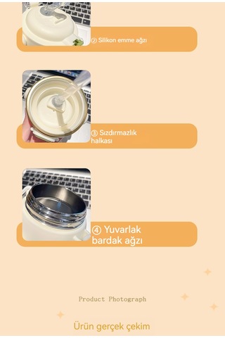 Jian Fan Panda Straw Büyük Kapasiteli Göbek Yalıtım Kabıbeyaz Beyaz