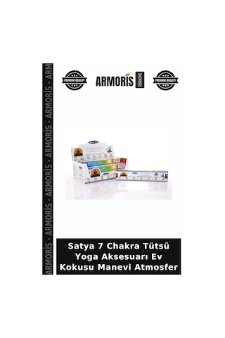 Satya 7 Chakra Tütsü Yoga Aksesuarı Ev Kokusu Manevi Atmosfer
