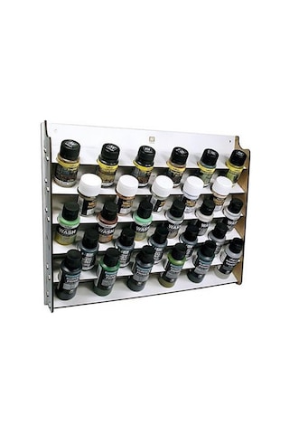 Vallejo 26009 Duvar Tipi Ahşap Boya Standı, 35 Ve 60 Ml. Kaplar İçin-54346