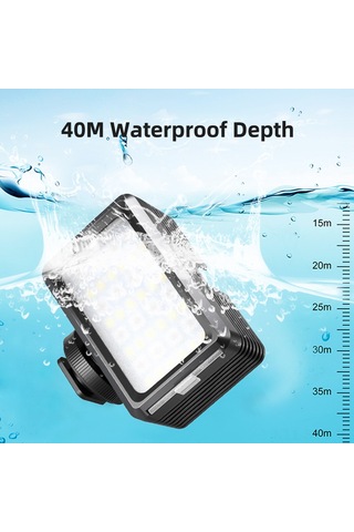 Springsun 40m Su Geçirmez 5w Led Işık, 2500k-9000k Renk Sıcaklığı, 95+ Crı, Usb-c Şarj, Dahili Pil, 120 Açılı Siyah