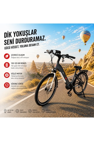 Asvıva B14T 28 Jant Orta Motorlu Hollanda Elektrikli Bisiklet 17,5 Ah Gri