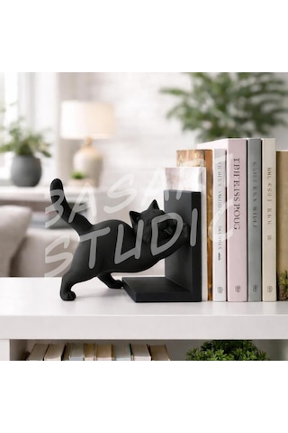 Kedi Tasarımlı Kitap Desteği - 3d Baskı Özel Seri