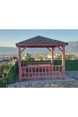 Şen Mobilya Bahçe Çardağı Kamelya P047 Maun